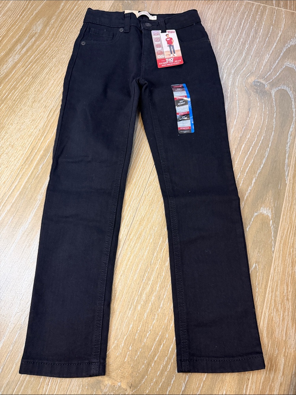 Kids Black Levi’s 510 Skinny Jeans NWT Size 7Reg (6-7yrs)